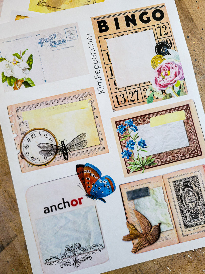 Vintage Ephemera Digital Cards