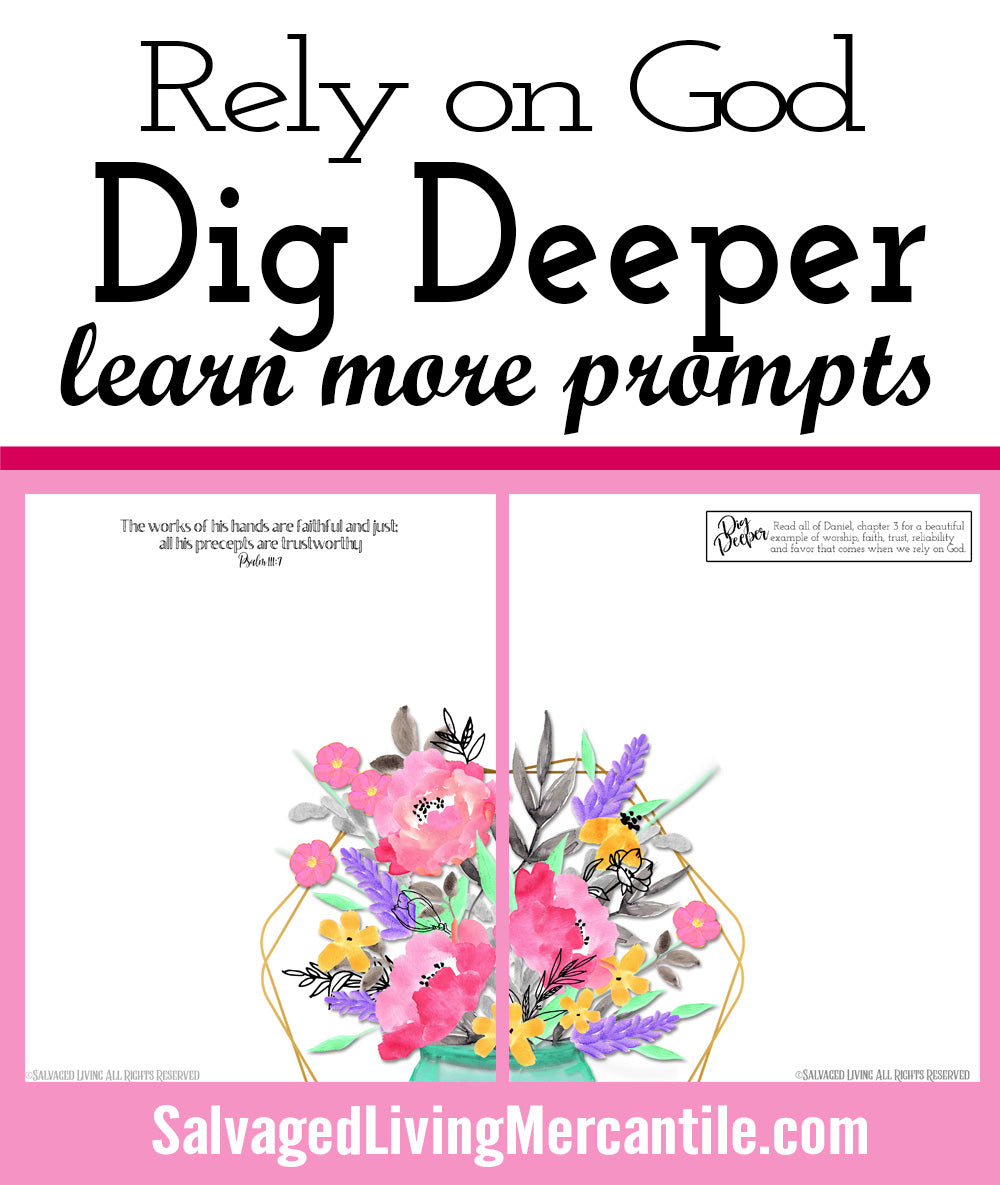 Rely on God Workbook Journal Digital Download